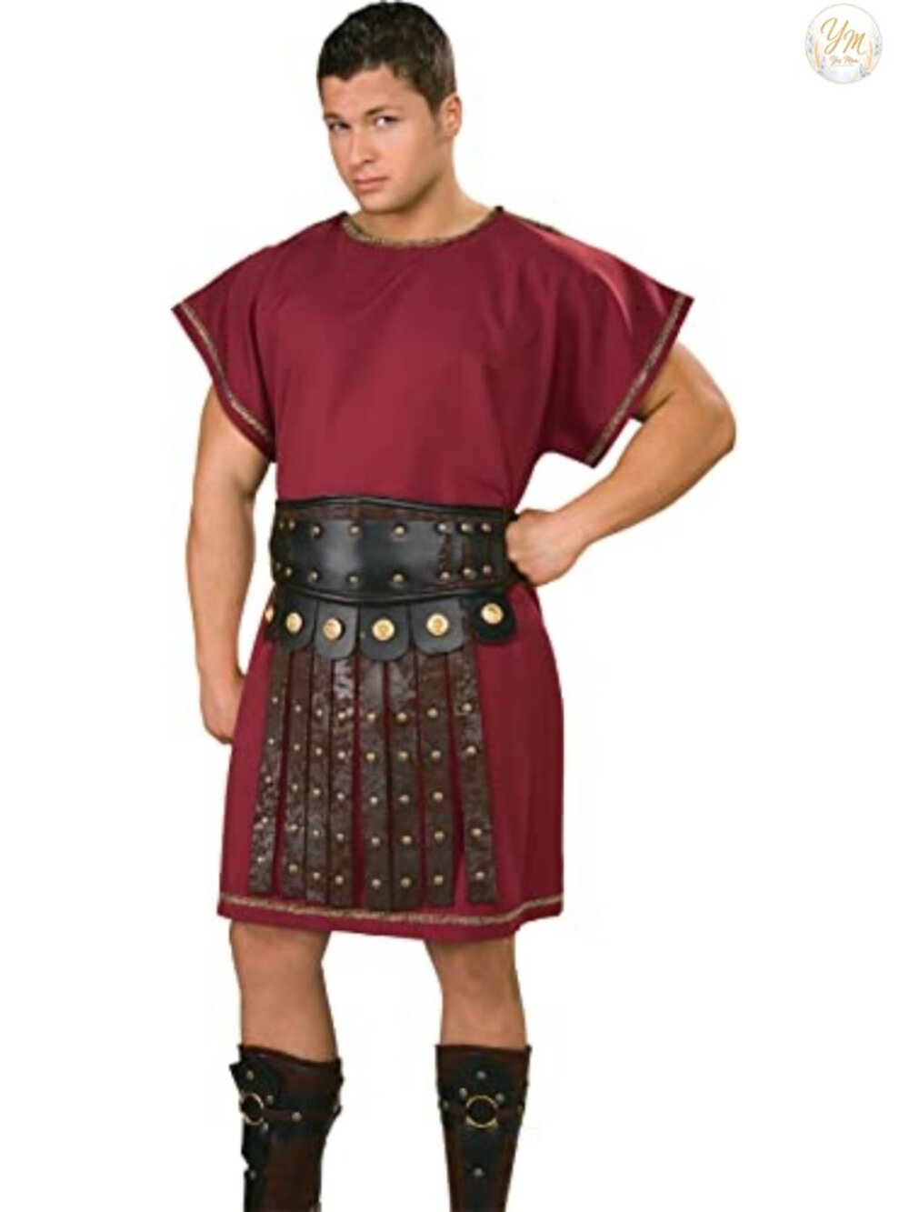 Men's Roman Apron and Belt Costume Accessory Set Gladiator Historical